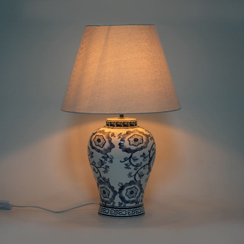 Nowa lampka stołowa porcelanowa w stylu chińskiego