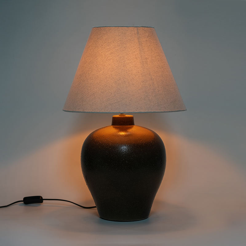 Ceramiczny słoik retro nowa chińska lampa stołowa
