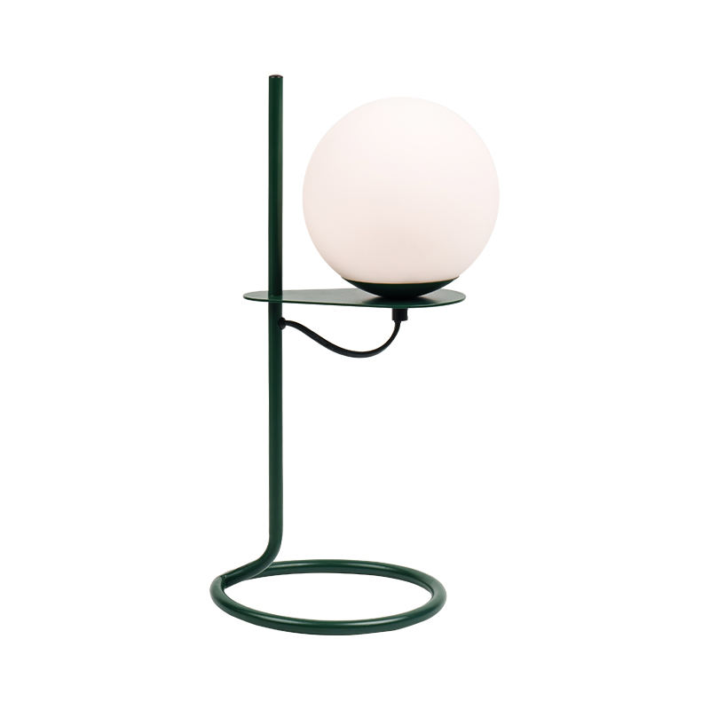 Prosta szklana lampa stołowa