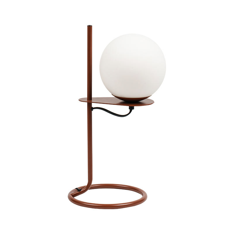 Prosta szklana lampa stołowa