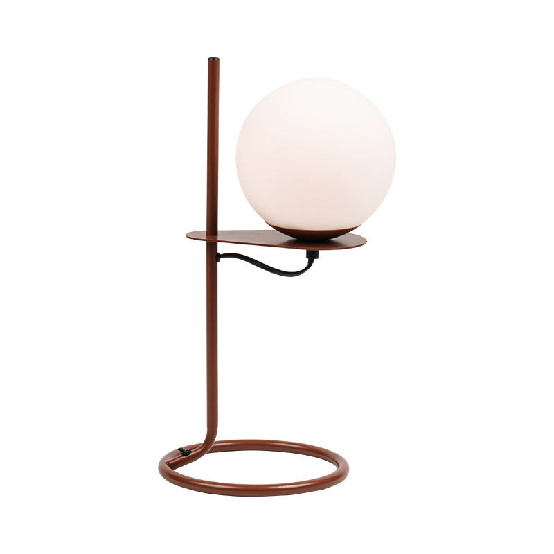 Prosta szklana lampa stołowa
