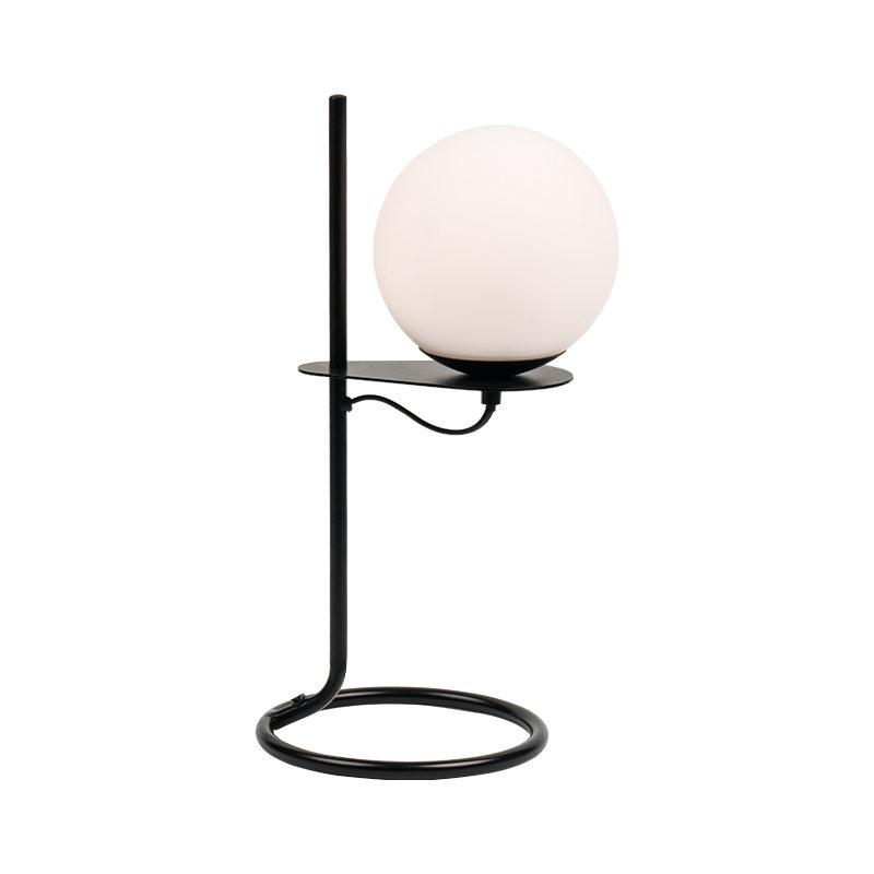 Prosta szklana lampa stołowa
