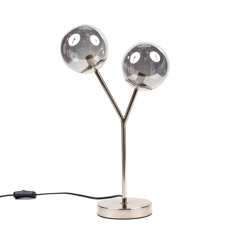 Podwójna sferyczna szklana lampa stołowa