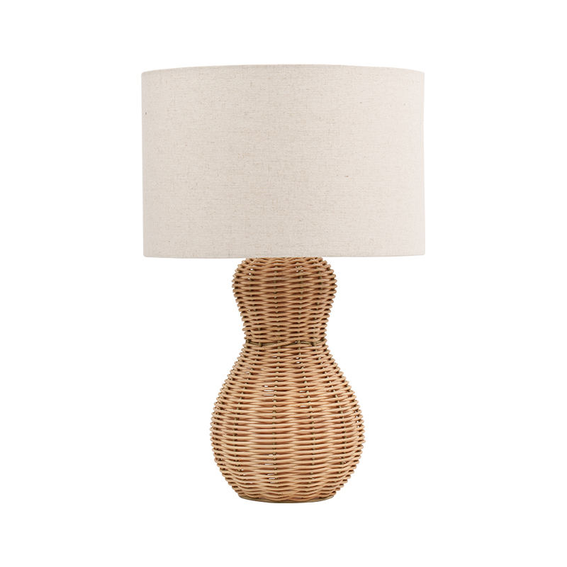 Ręcznie robiona lampa stołowa Rattan Art