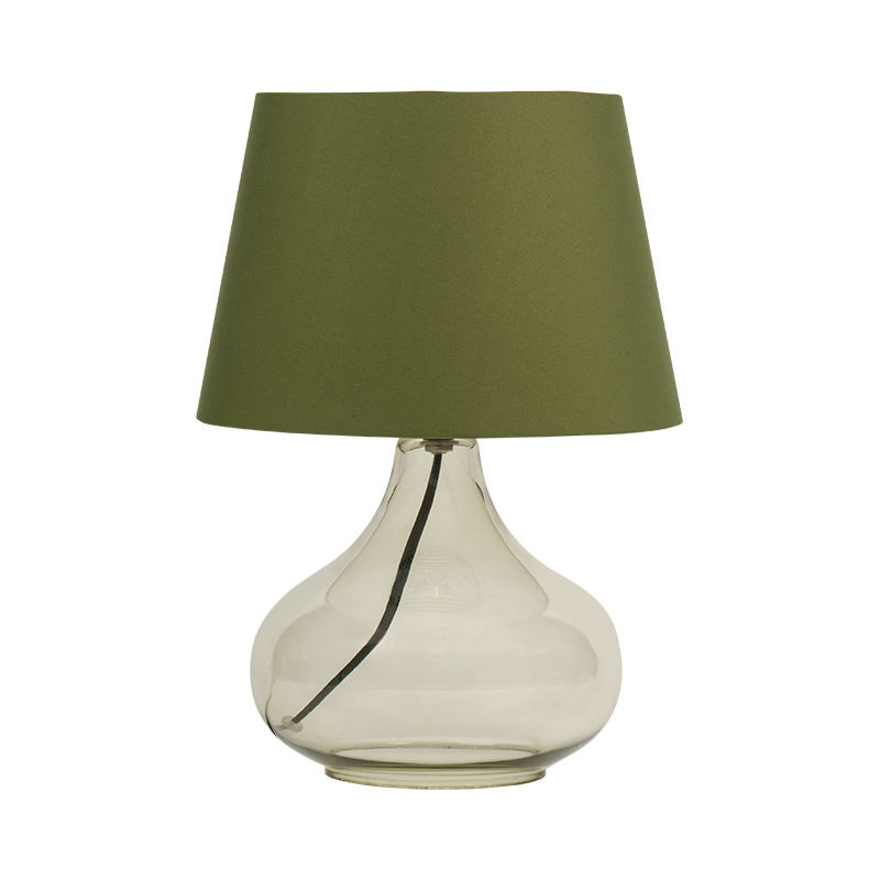 Prosta szklana lampa stołowa w stylu europejskim