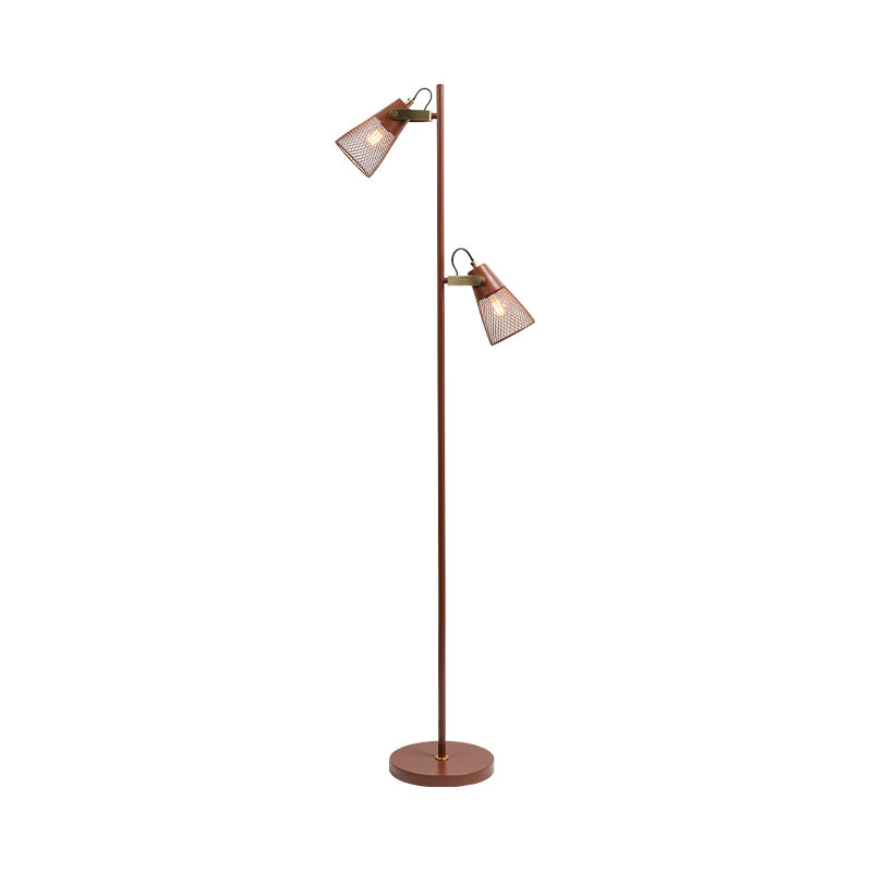 Metalowa lampa podłogowa w stylu przemysłowym