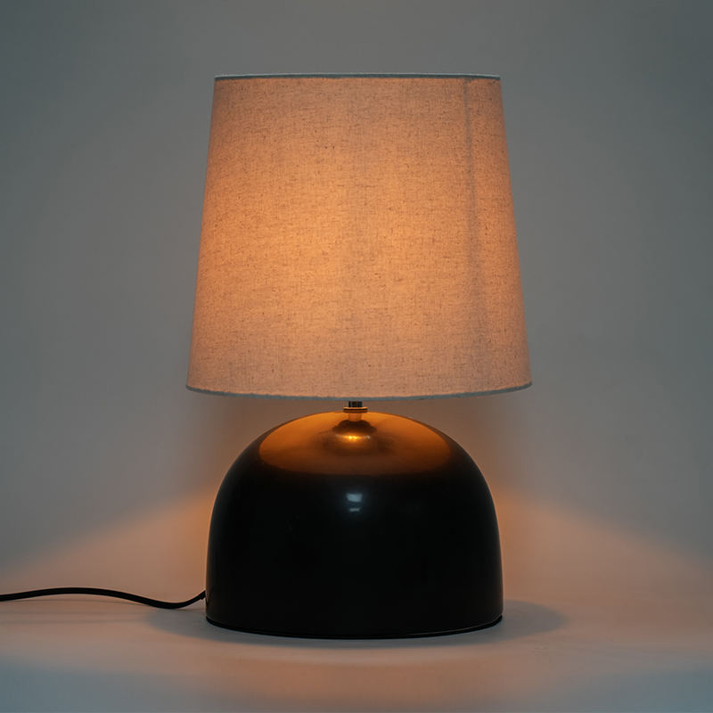 Duża prosta ceramiczna okrągła dolna lampa stołowa