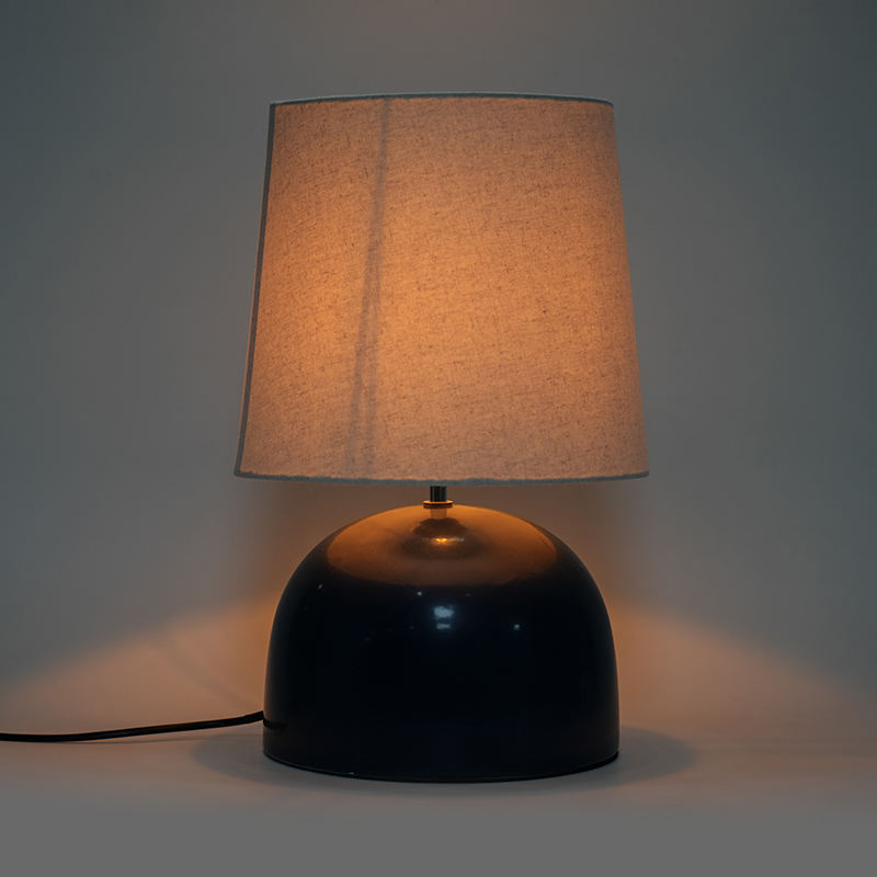 Duża prosta ceramiczna lampa stołowa okrągłego dolnego
