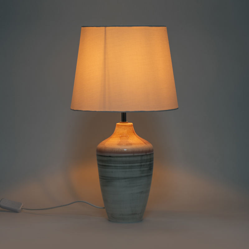 Kolorowa ceramiczna lampa stołowa tekstury